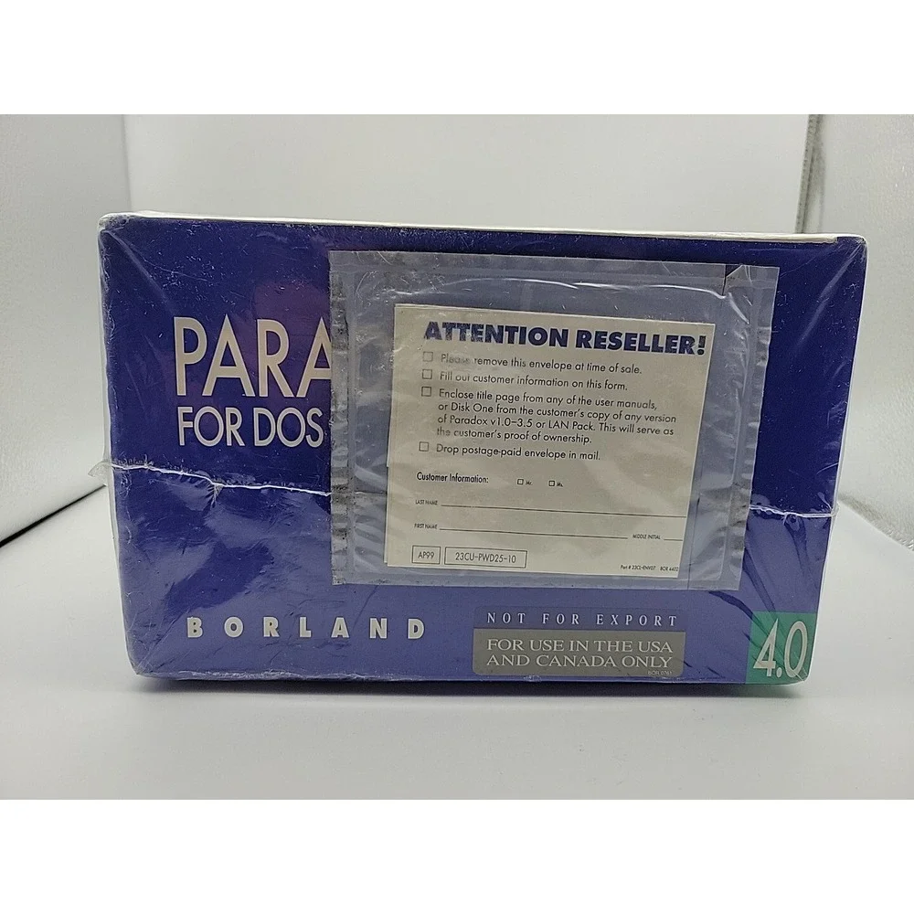 Vintage Borland Paradox for DOS 4.0 database software 3.5